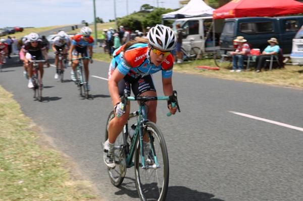 Amanda Spratt (Jayco-AIS) had quieter day today, she left the attacks to her team-mates