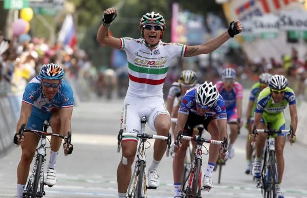 Italian Champion Filippo Pozzato (Katusha) finally secured an individual stage win for Italy