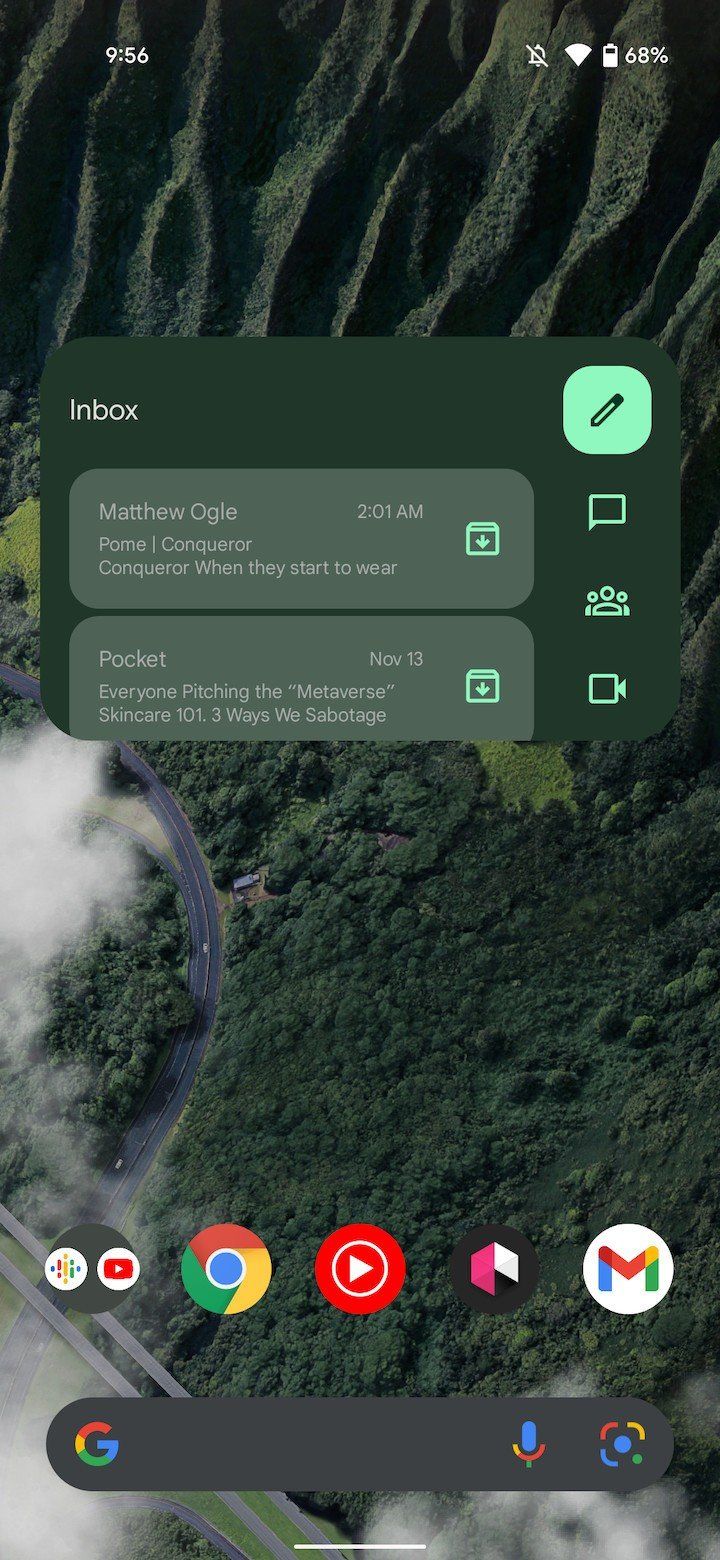 Gmail Material You Widget Update