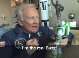 Buzz Aldrin vs. Buzz Lightyear, the Real Buzz