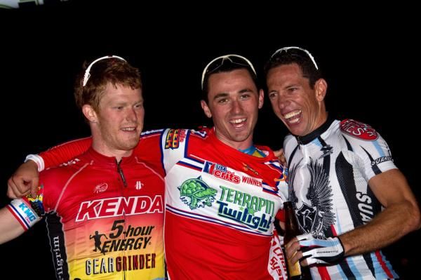 Pro men's podium (l-r): John Murphy (Kenda/5 Hour Energy p/b Geargrinder), Luke Keough (Team Mountain Khakis-SmartStop) and Emile Abraham (Rossetti Devo Cycling Team)