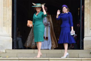 Fergie's green outfit from Eugenie's 2018 wedding is one of the most sought after color schemes in 2023