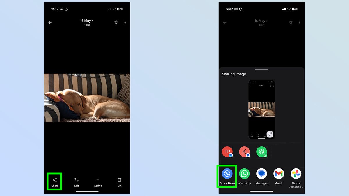 how to share files with qr code using quickshare