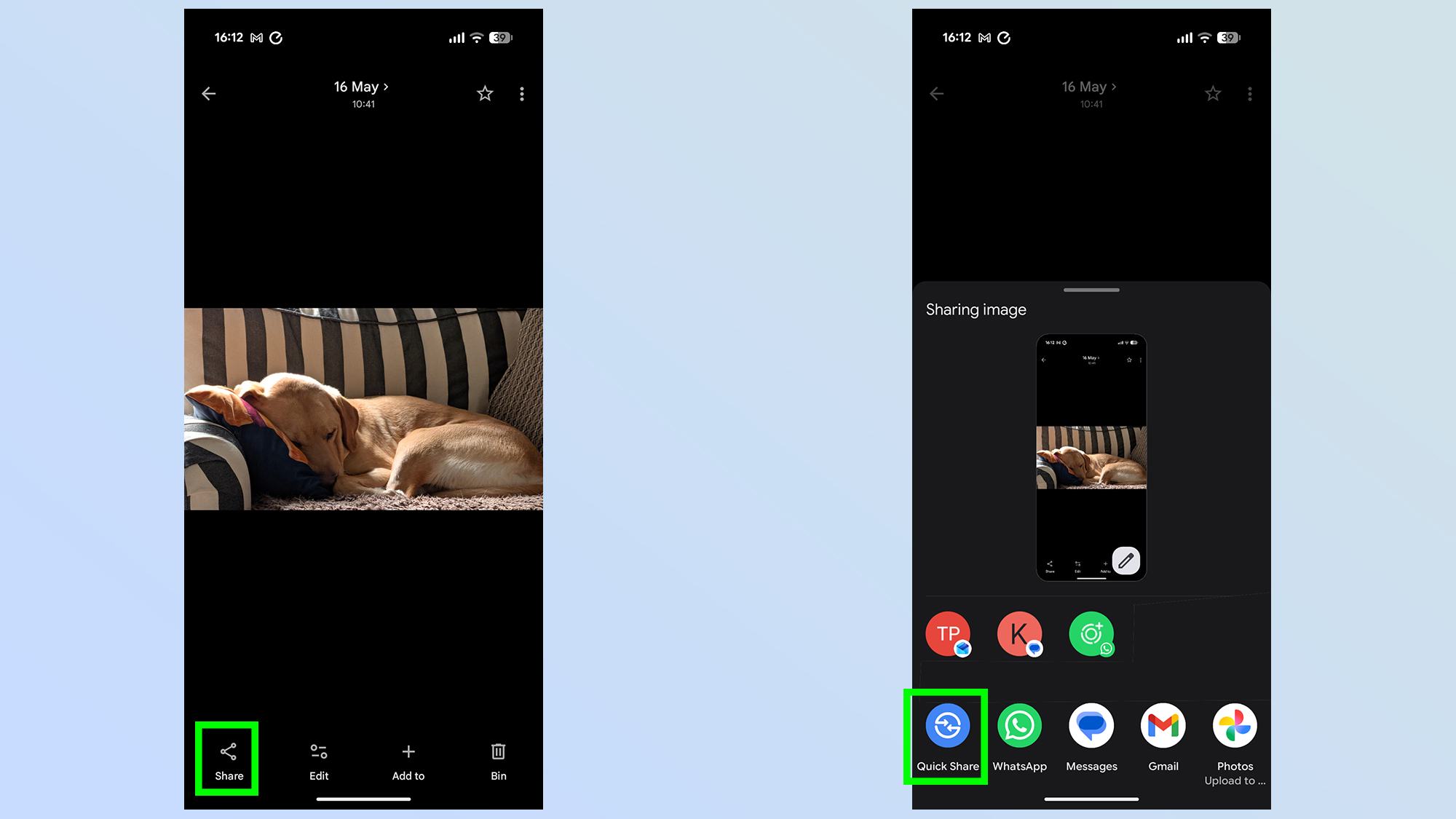 how to share files with qr code using quickshare