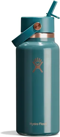 Hydro Flask Water Bottle with Wide Mouth Flex Straw Lid (32 oz)