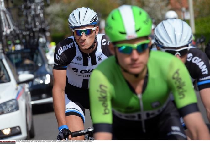 Marcel Kittel (Giant Shimano) on Theo Bos' wheel