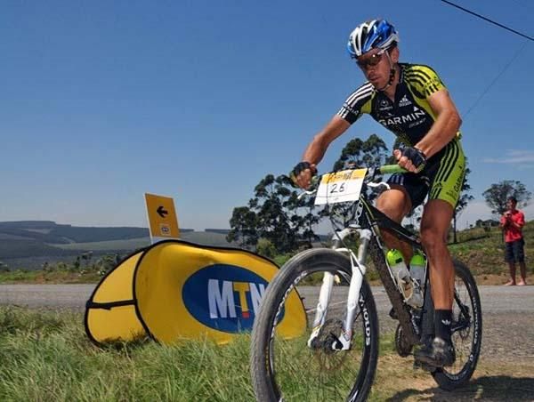 Philip Buys claims the KOM with ease.