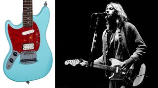 Kurt Cobain Sky Stang I Fender Mustang electric guitar used a Nirvana's final show