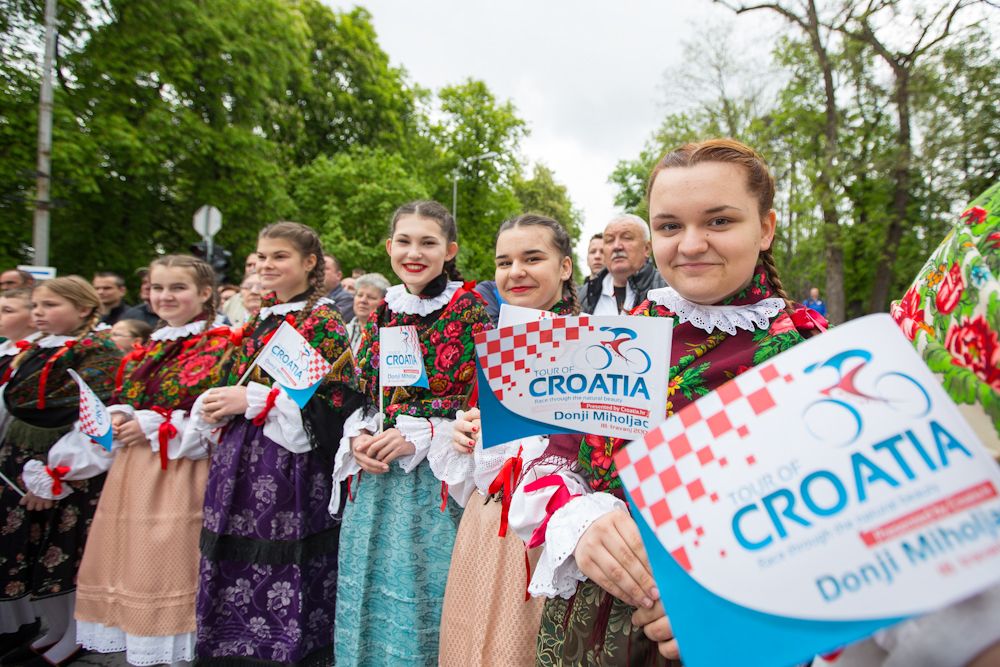 Fans wait for the peloton to come by at Tour of Croatia