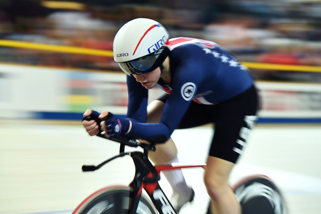 Kelly Catlin (USA) rides to bronze in the individual pursuit