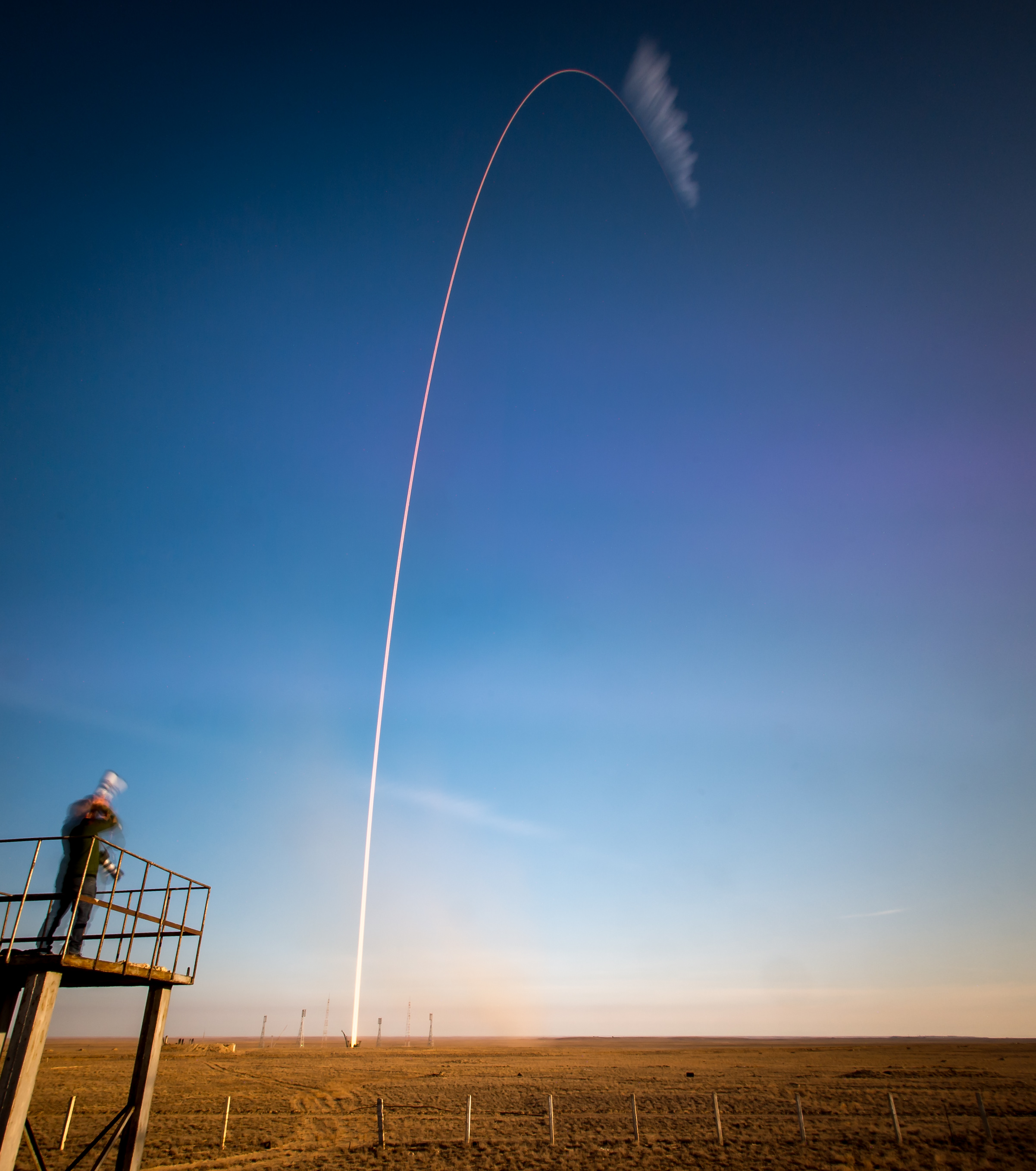 Stunning Long-Exposure Image Shows Soyuz Rocket Launch