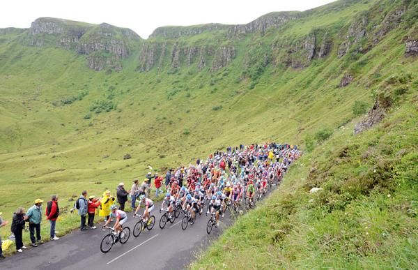 There wasn't much flat ground in stage nine's difficult trek through the Massif Central.