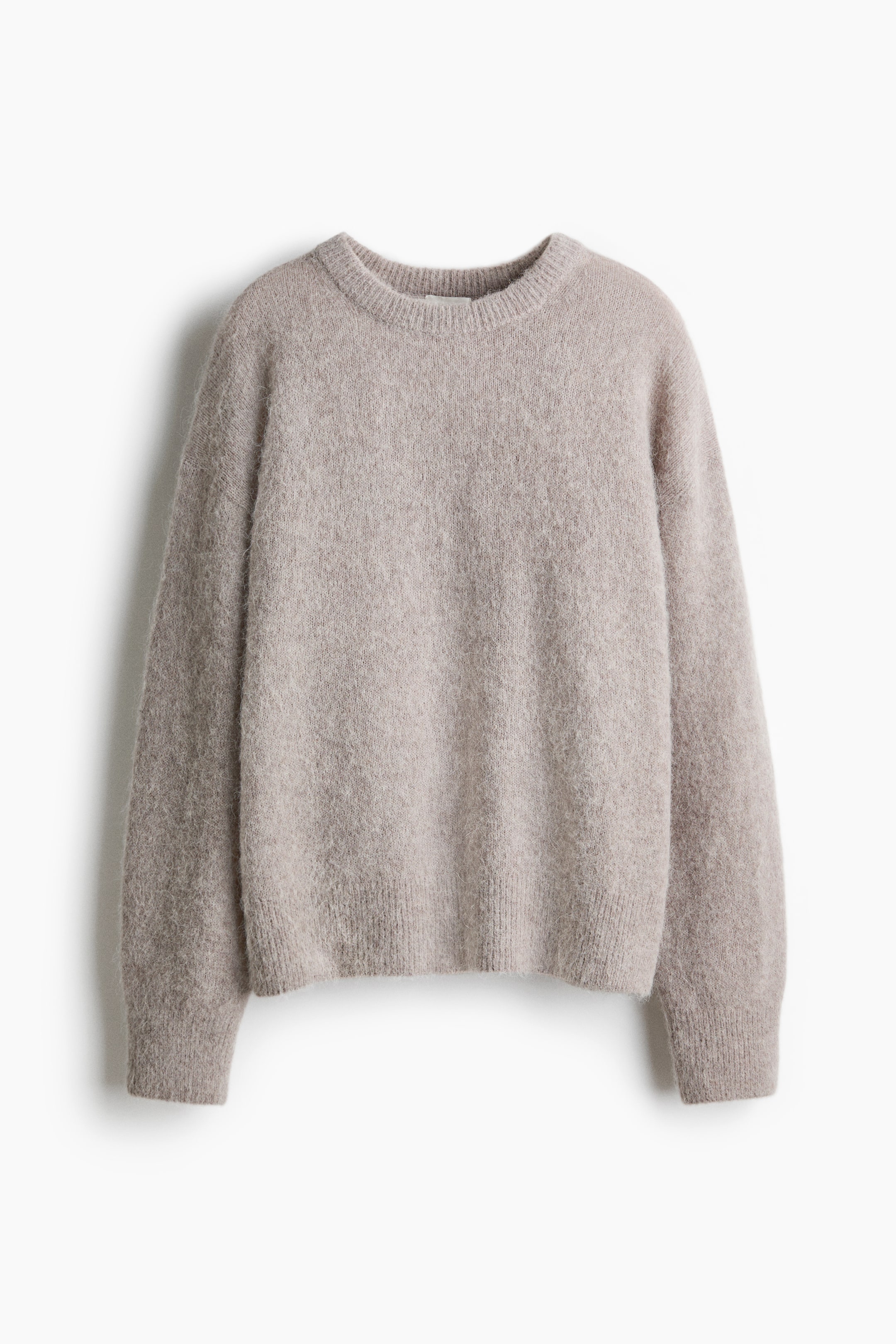 Oversized Alpaca-Blend Sweater - Light Pink