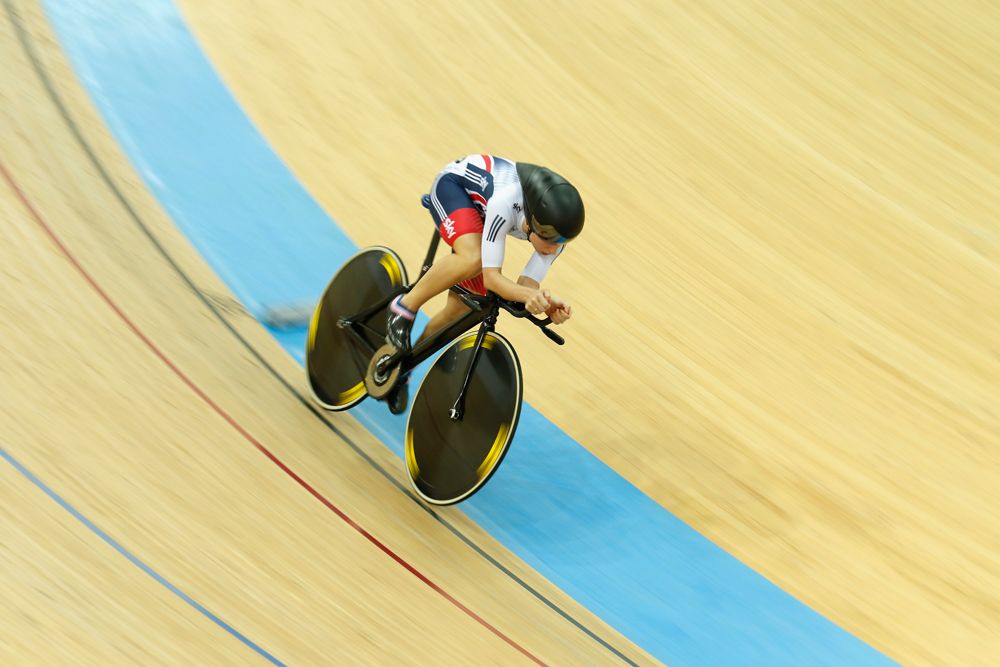 Mark Cavendish of Great Britain competes during the Men's omnium individual pursuit