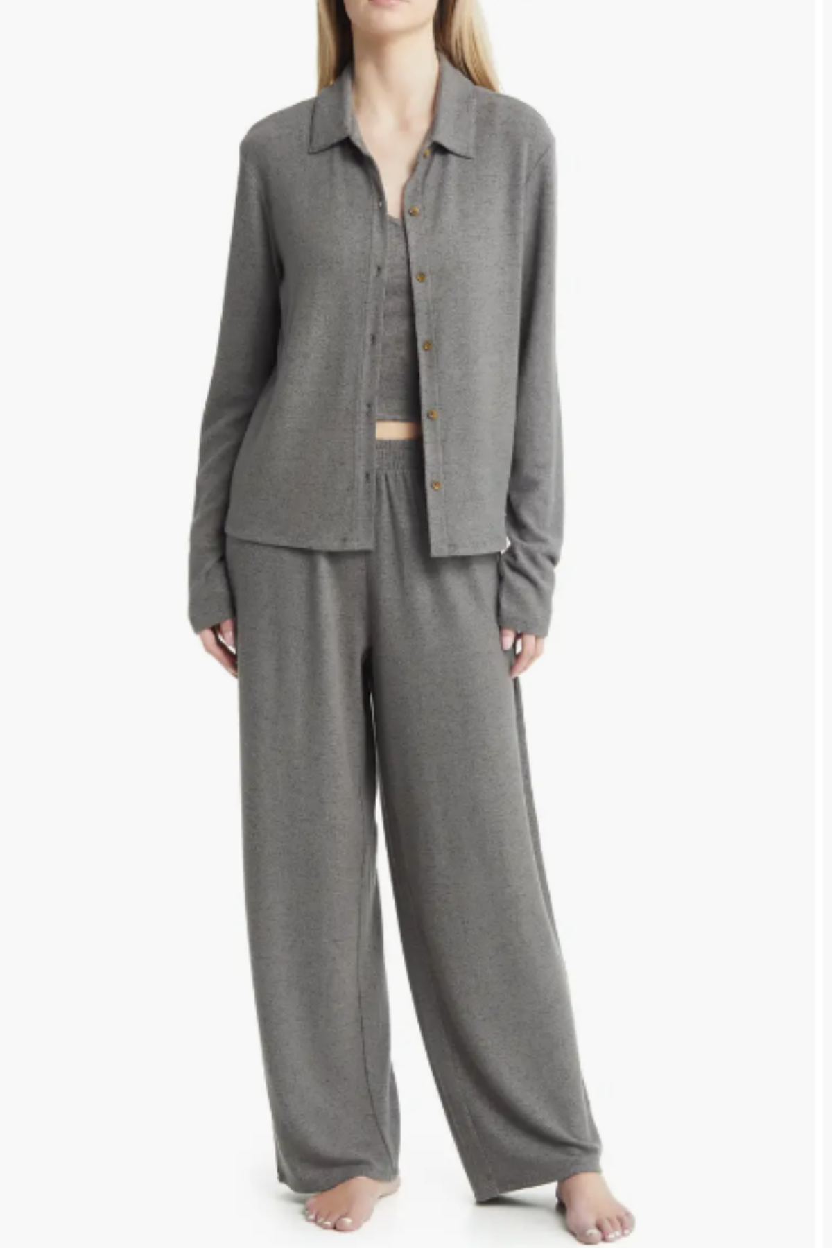 Open Edit 3-Piece Cozy Knit Lounge Set 