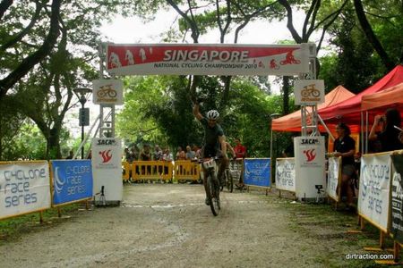 Tim Wilkins (CannAsia-Cannondale) taking the win with a superb solo effort.