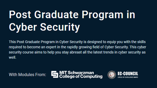 The homepage for a course provided by Simplilearn and MIT