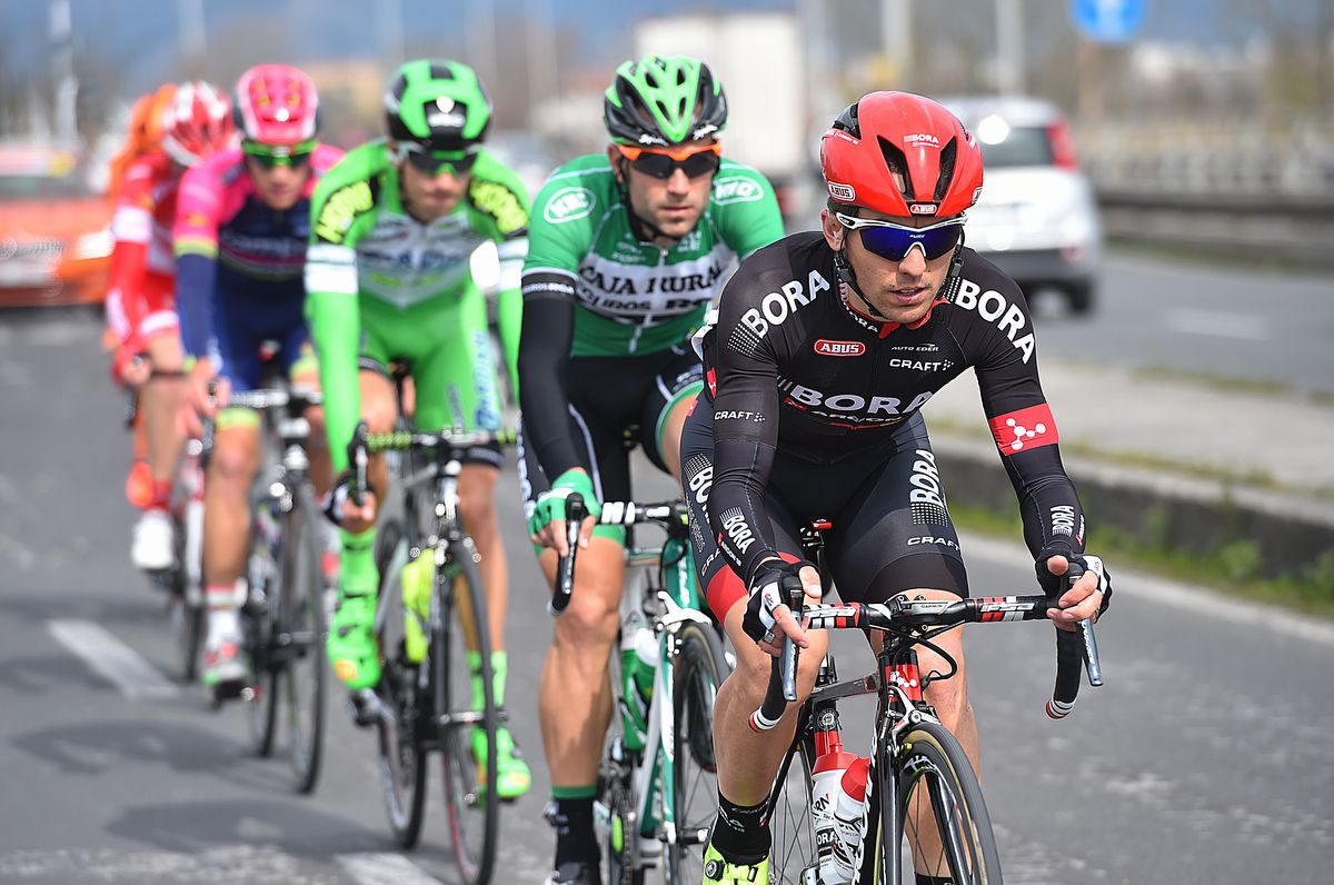 Cesare Benedetti (Bora-Argon 18) leading the break
