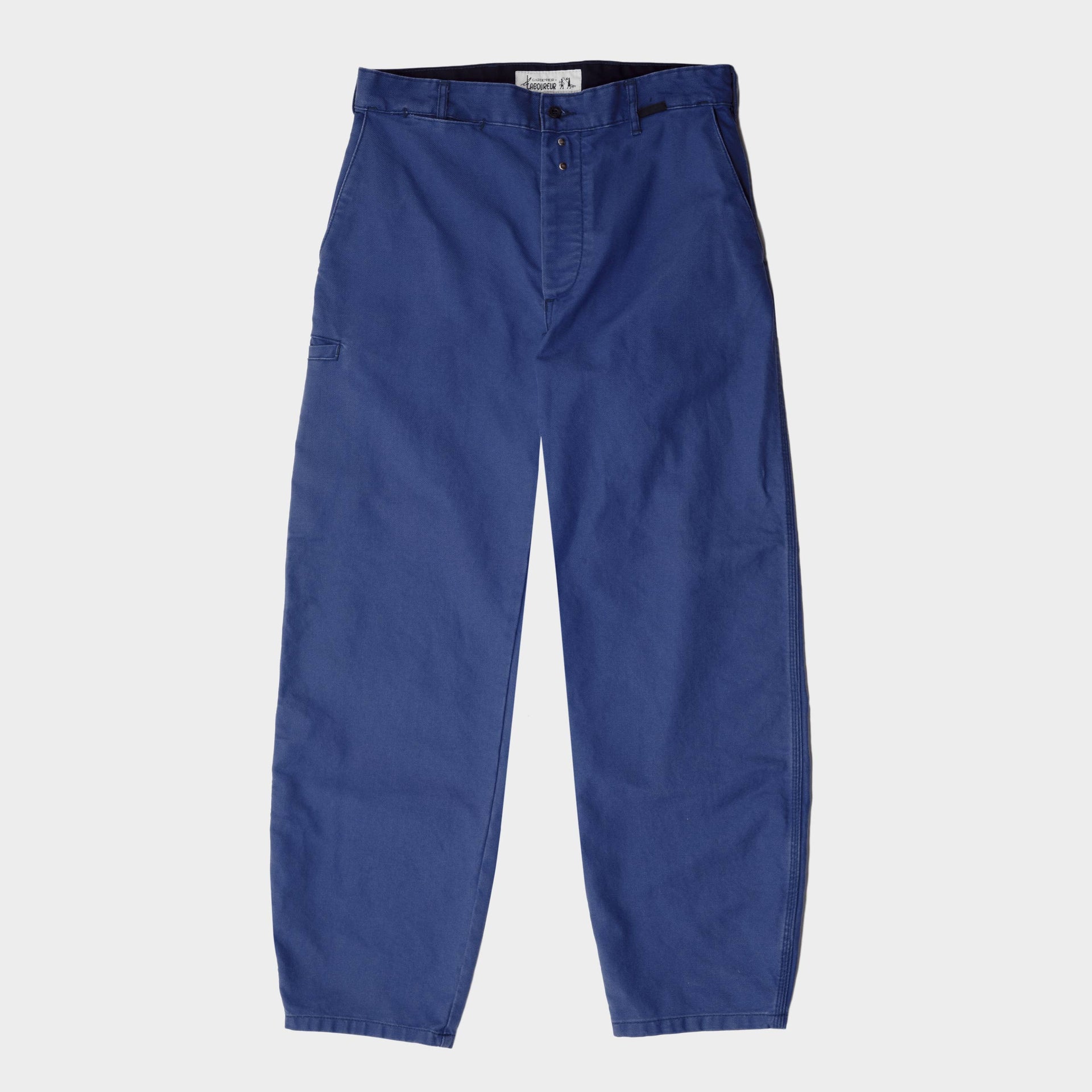 Le Laboureur X Gardenheir French Cotton Farm Pant in Stonewashed Navy