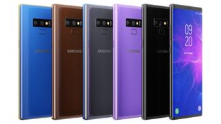 The Note 9 in blue, copper, silver, violet and black. Credit: Hi-Tech.Mail