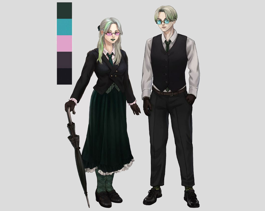 These two characters have almost identical colour palettes