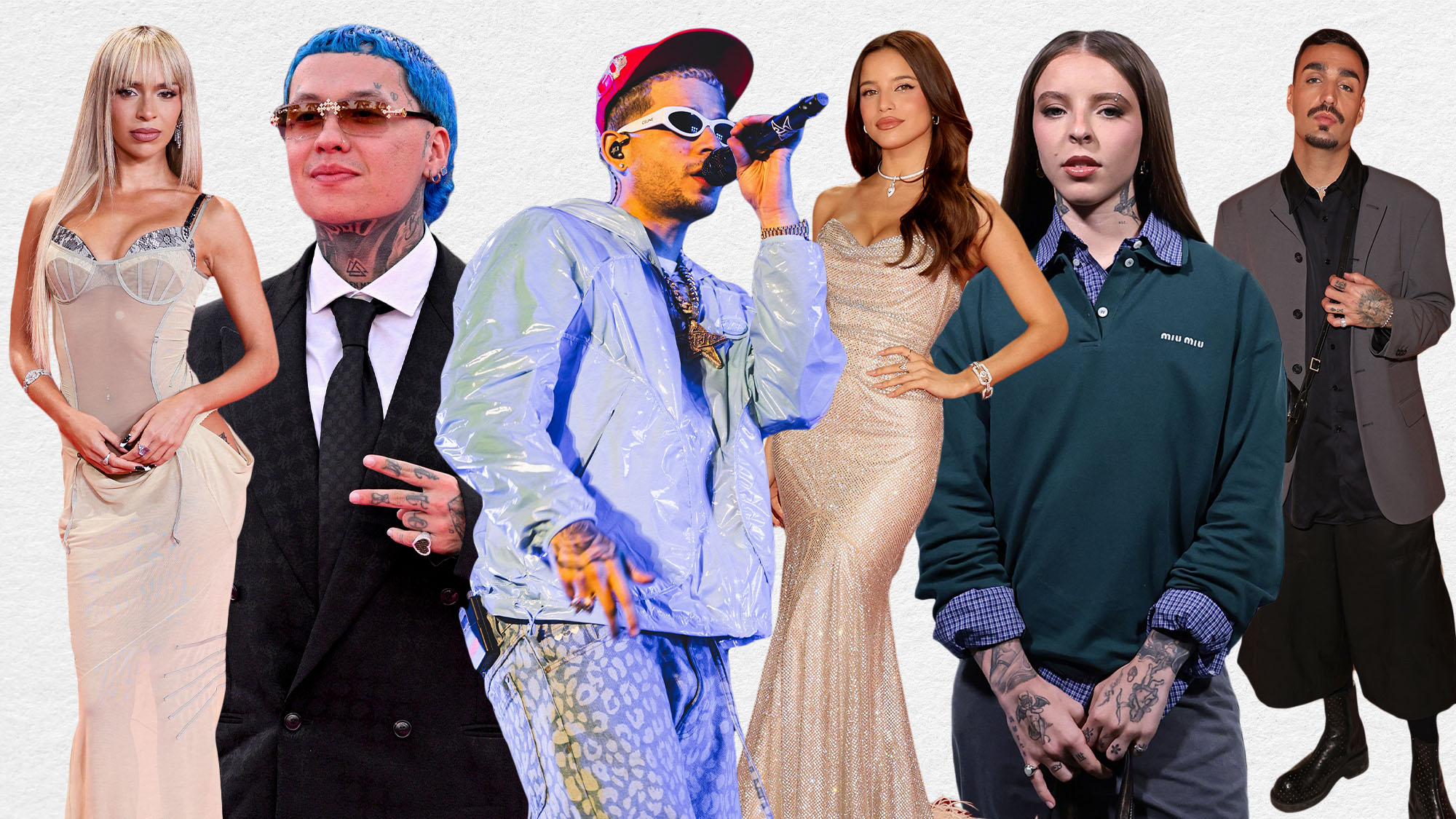 collage of latin music artists