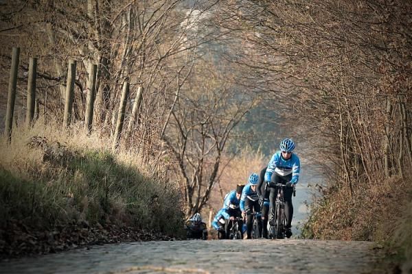 The team tackle the Koppenberg