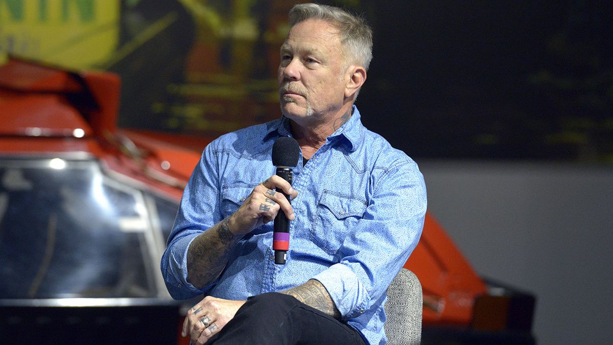 James Hetfield at the Petersen Automotive Museum on Thursday