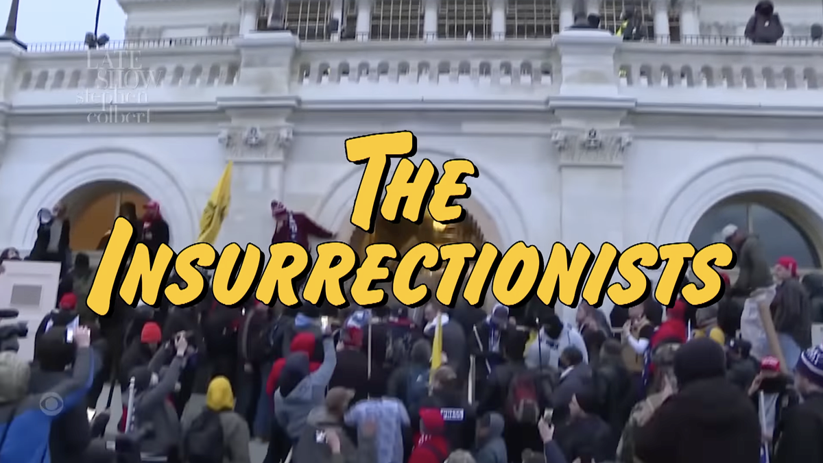Colbert's Late Show imagines the Jan. 6 insurrection hearings as an '80s The Week