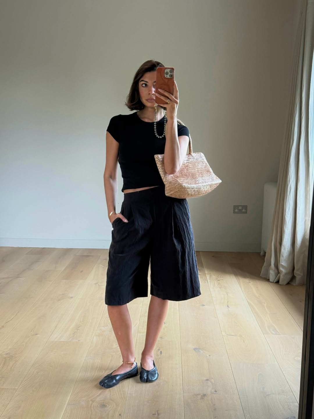 Marianne Smyth in Bermuda shorts