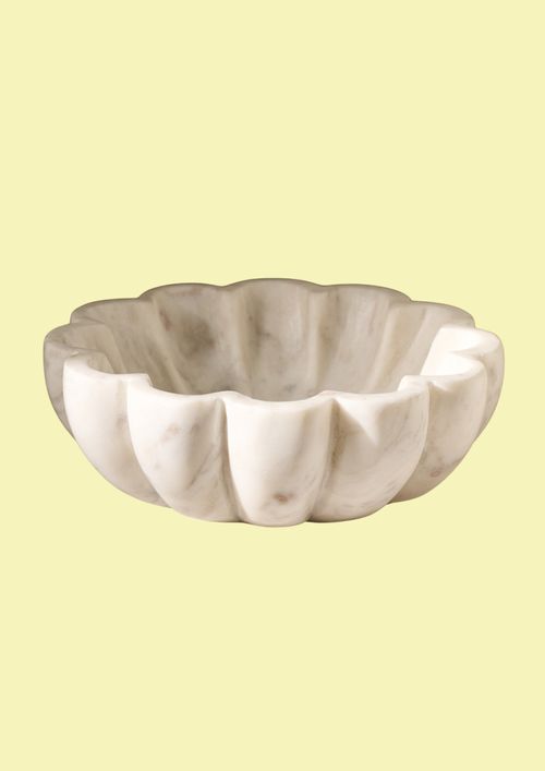 Larton Scalloped Marble Bowl