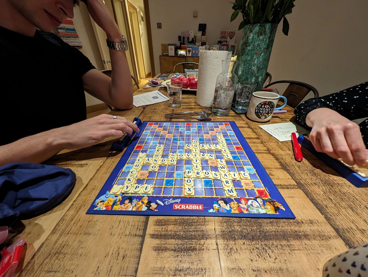 A photo captured indoors of the Google Pixel 8 Pro