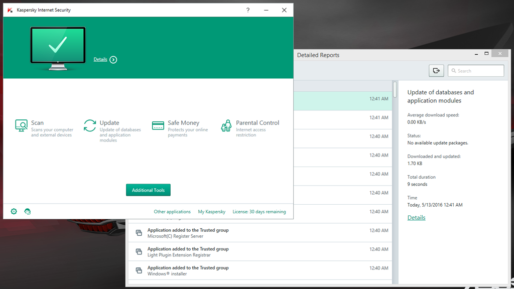 Screenshot of Kaspersky Anti-Virus