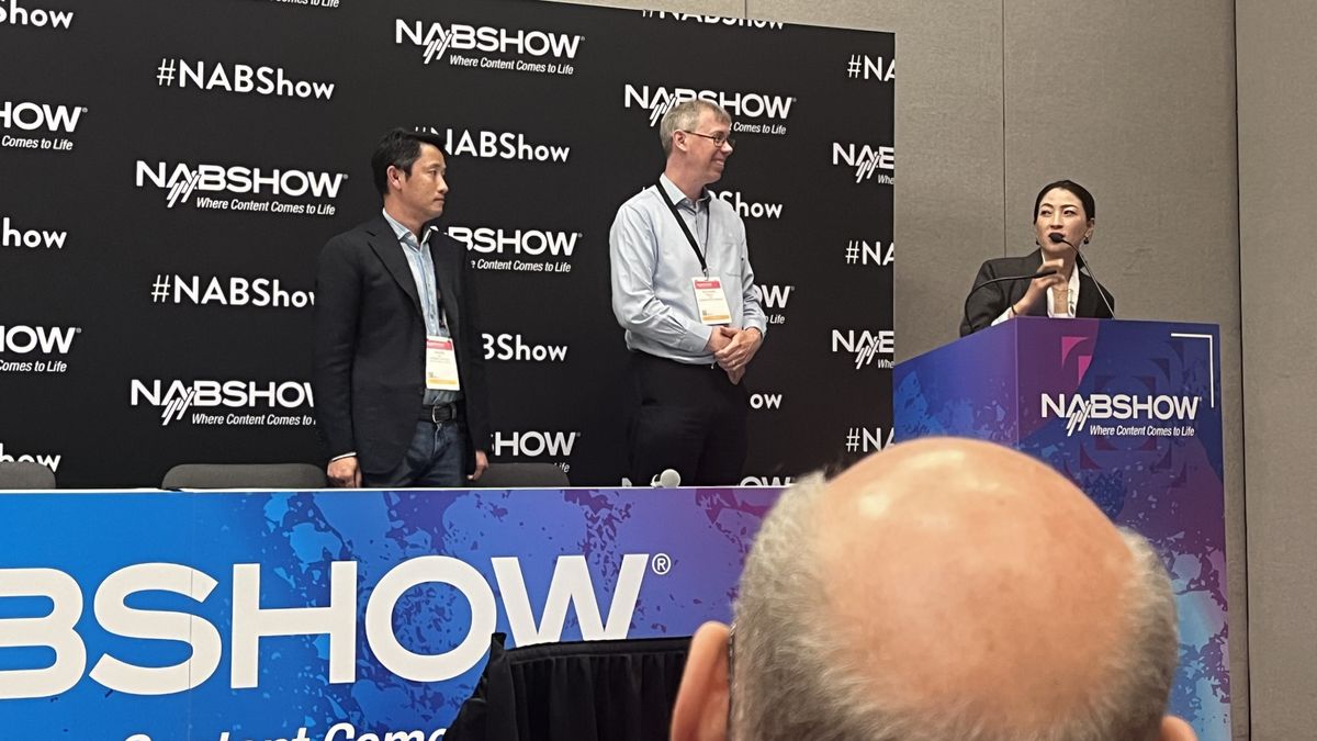 Brompton CEO Richard Mead welcomes Roe Visual to the partner program at NAB Show 2024. 