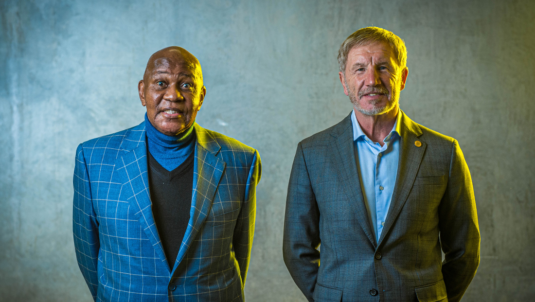Stuart Baxter and Kaizer Motaung