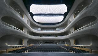 The Opera Hall has a 1600-seat capacity and a state-of-the-art acoustic scripting and bespoke tile design.