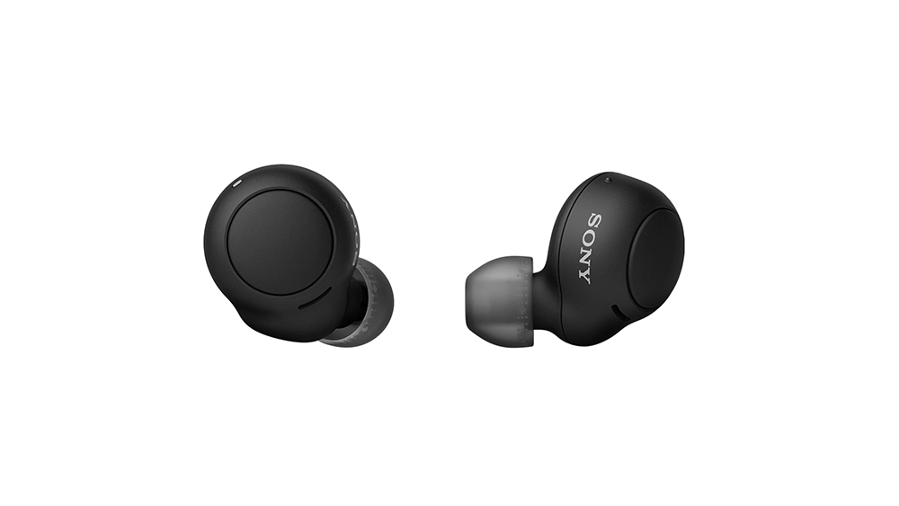 The Sony WF-C500 true wireless earbuds in black