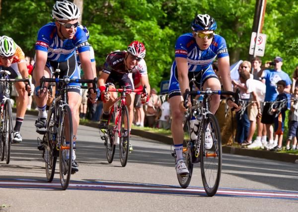 Jake Keough wins the bunch sprint over teammate Hilton Clarke (UnitedHealthcare)