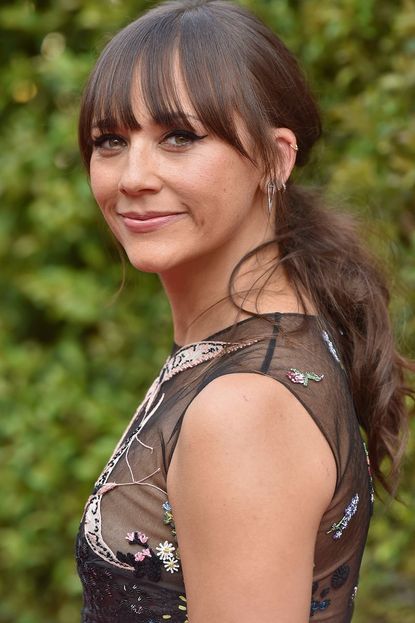 Rashida Jones's Long Bangs and Low Pony