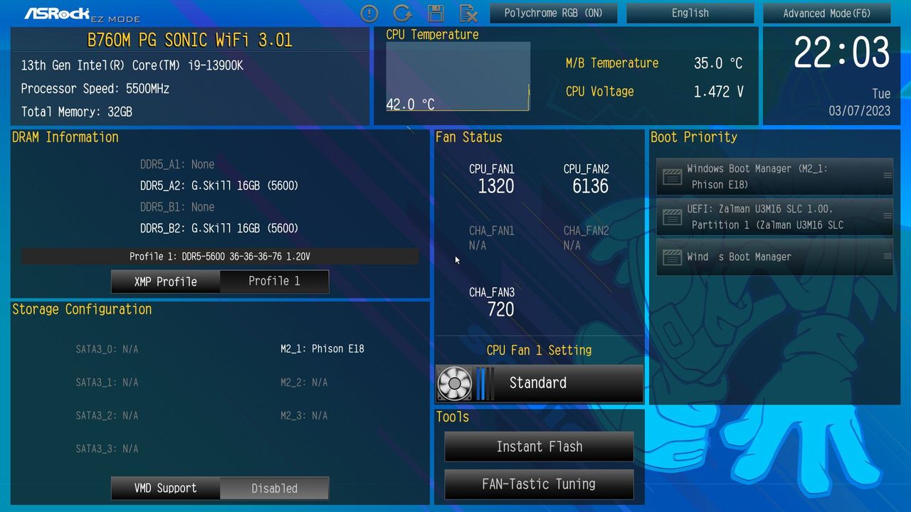 ASRock B760M PG Sonic Wi-Fi
