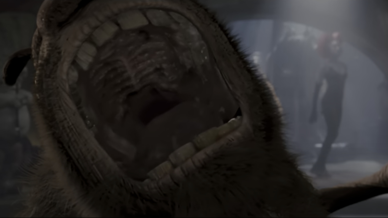 The Max Rebo Band singer belting in the Return of the Jedi Special Edition "Jedi Rocks" sequence