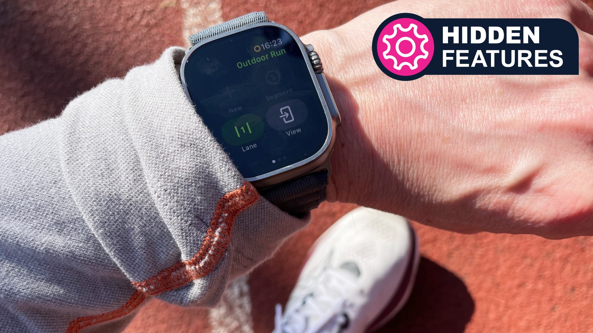 Apple Watch Ultra 3 worn at running track
