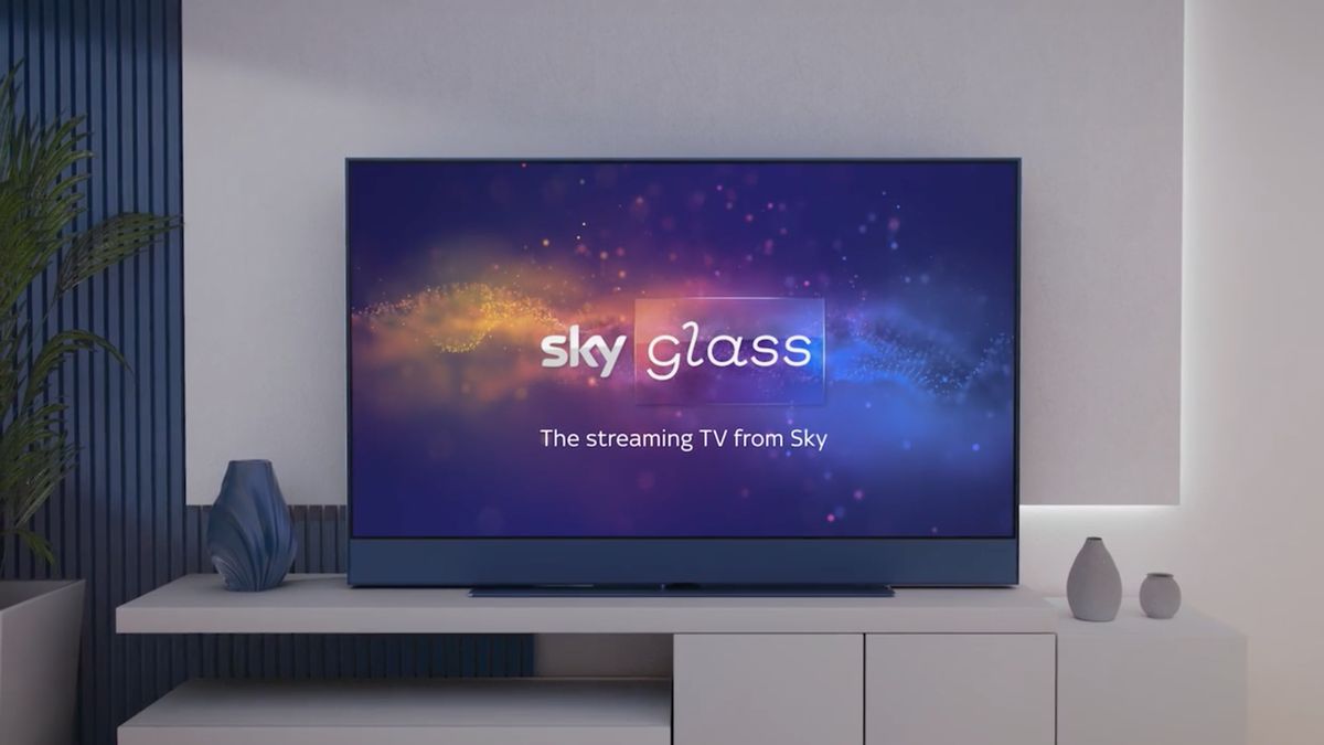 Sky Glass smart TV on media cabinet