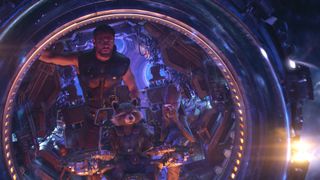 Does space travel in the MCU make any sense? image shows Thor and Rocket in space ship
