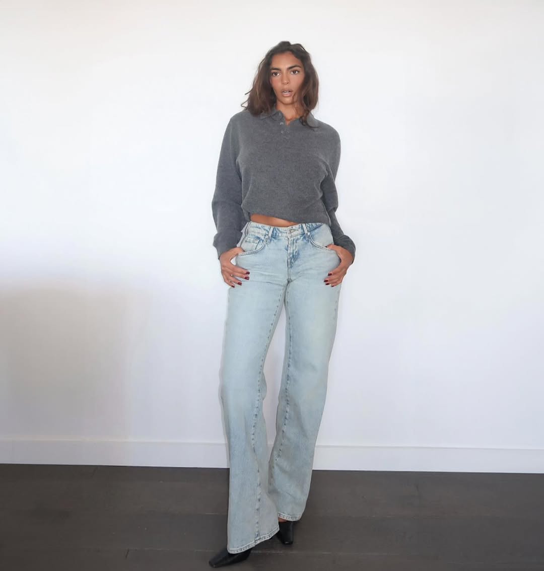 woman wearing heels with jeans spring outfit 2026