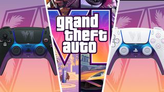 Custom three-way artwork showing the GTA 6 PS5 controllers and the GTA 6 logo