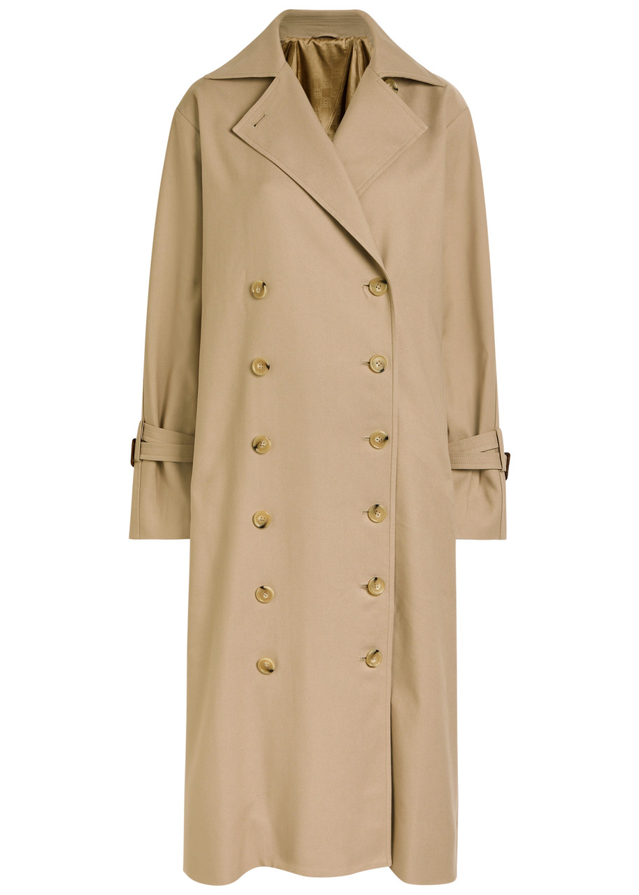 Double-Breasted Cotton Gabardine-Blend Coat