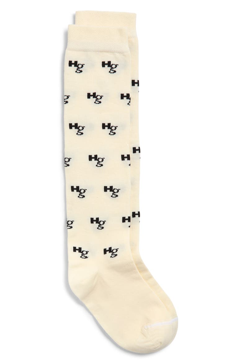 Logo Jacquard Knee High Socks