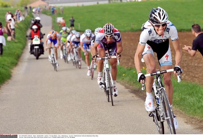 Andy Schleck attacks in the 2009 Amstel Gold Race