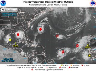 There are five named tropical storms in the Atlantic right now.